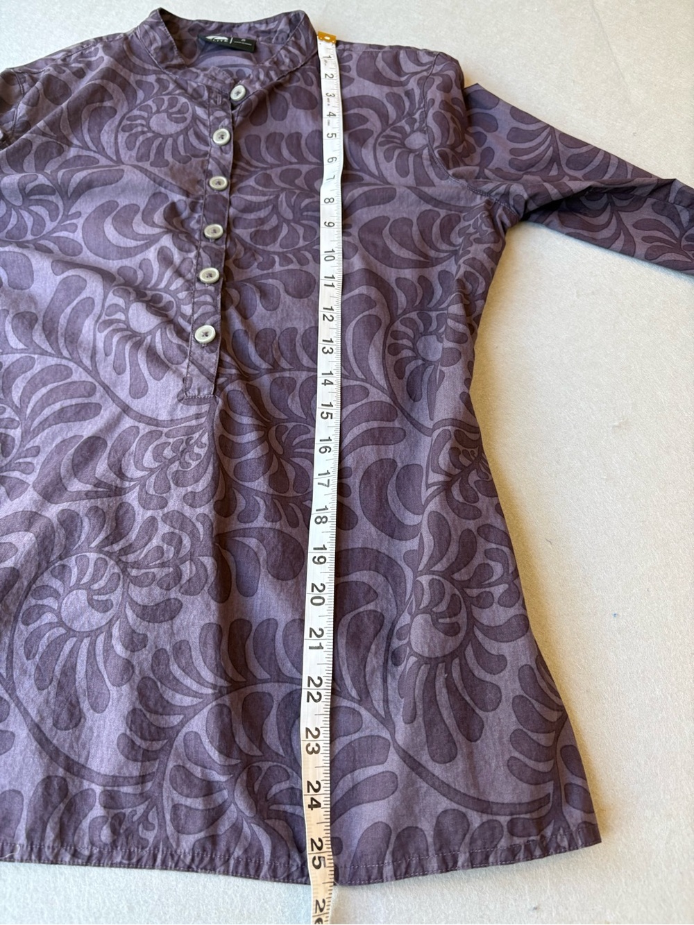 Women’s Golite Purple Patterned Blouse with button detail sz S 100% cotton - Picture 8 of 10